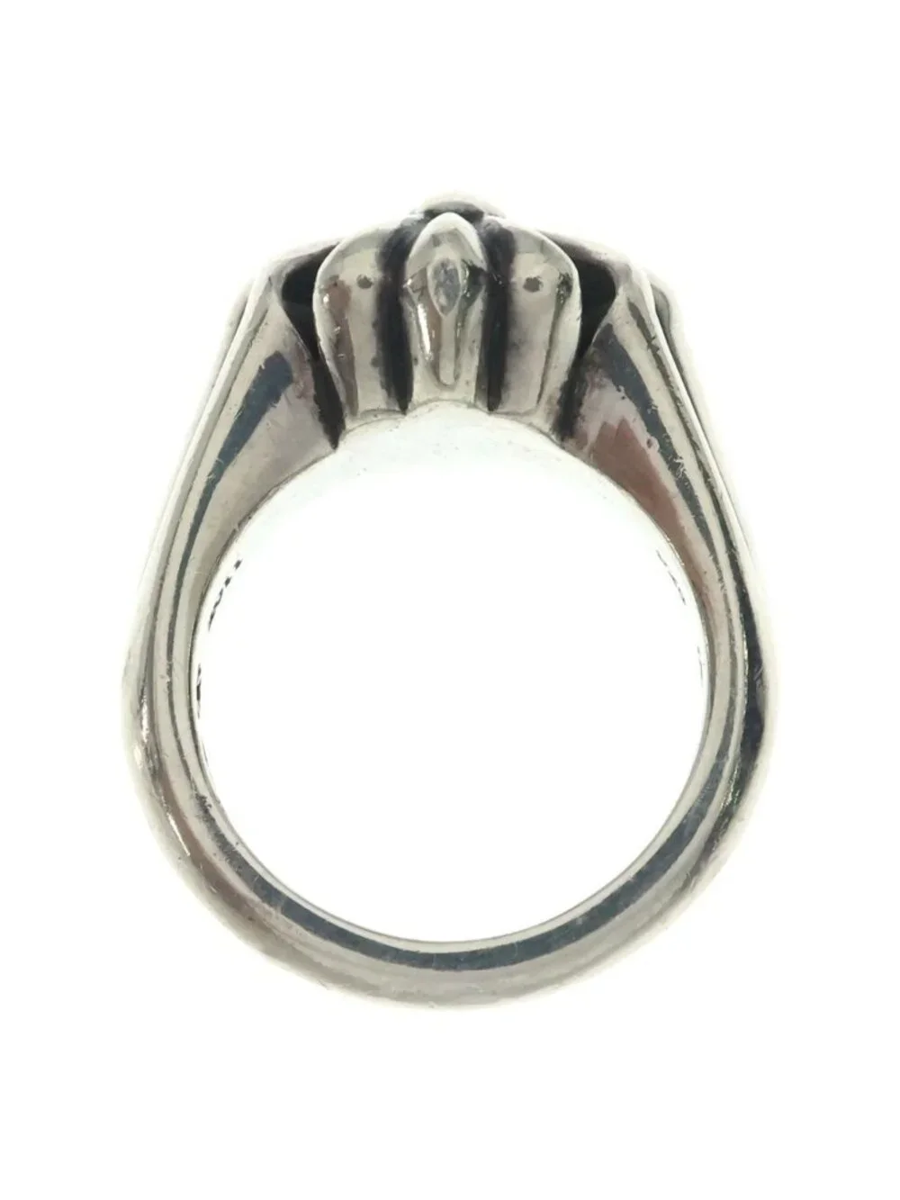 Chrome Hearts Cutout CH Pls Small Plus Ring Silver